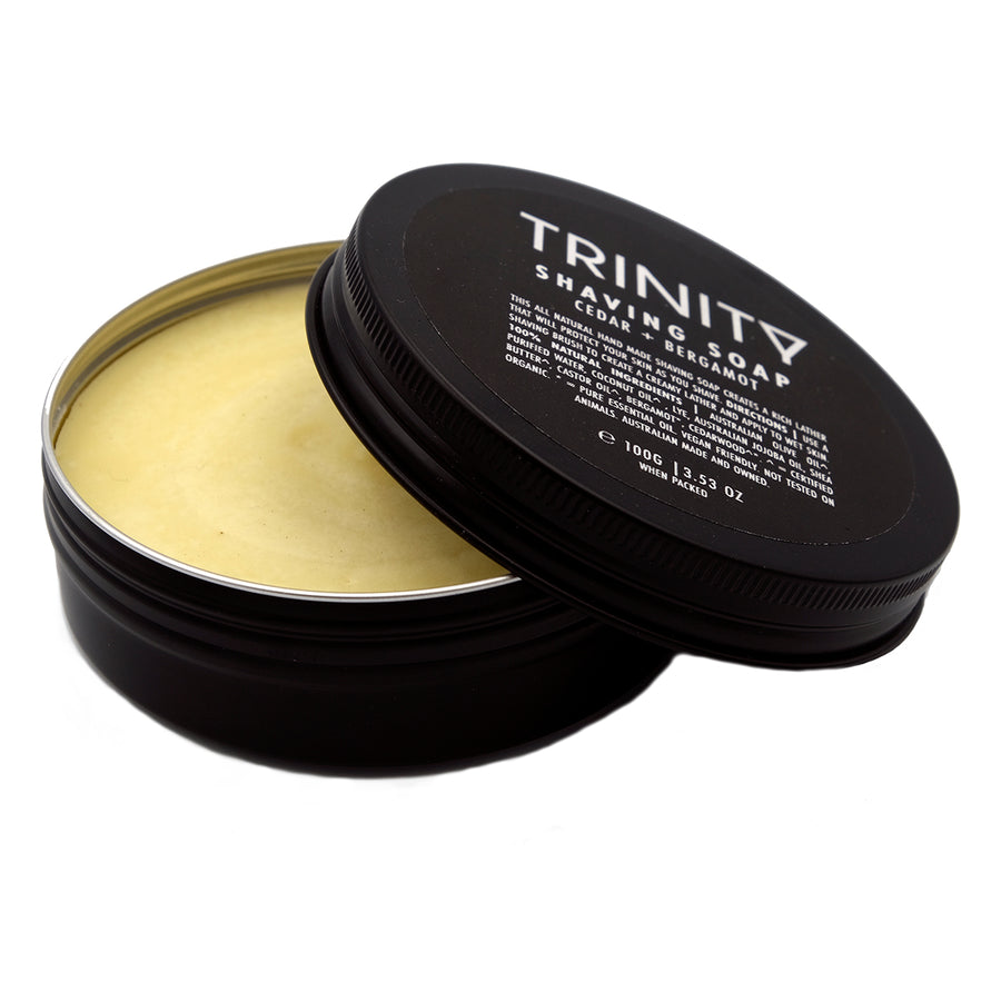 Trinity Skincare Shave Soap With Cedar And Bergamot 100g